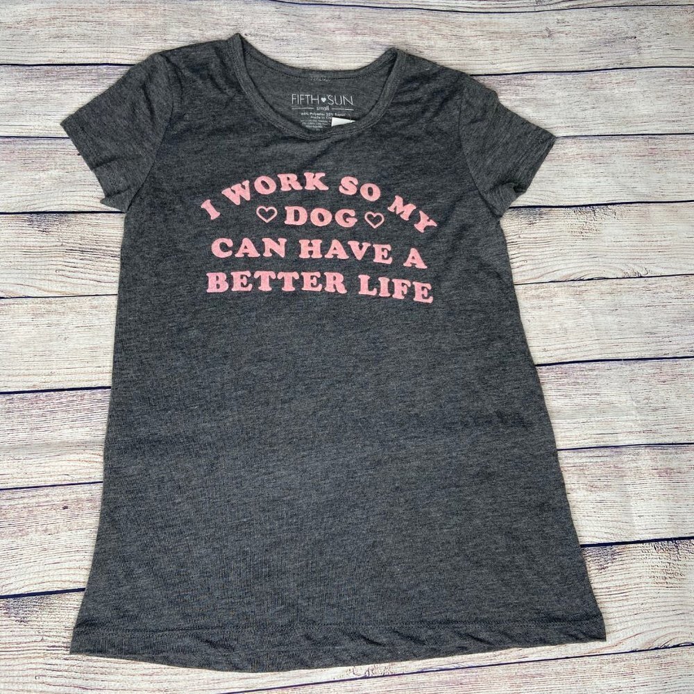 NWT Fifth Sun Grey Crewneck T Shirt Size S